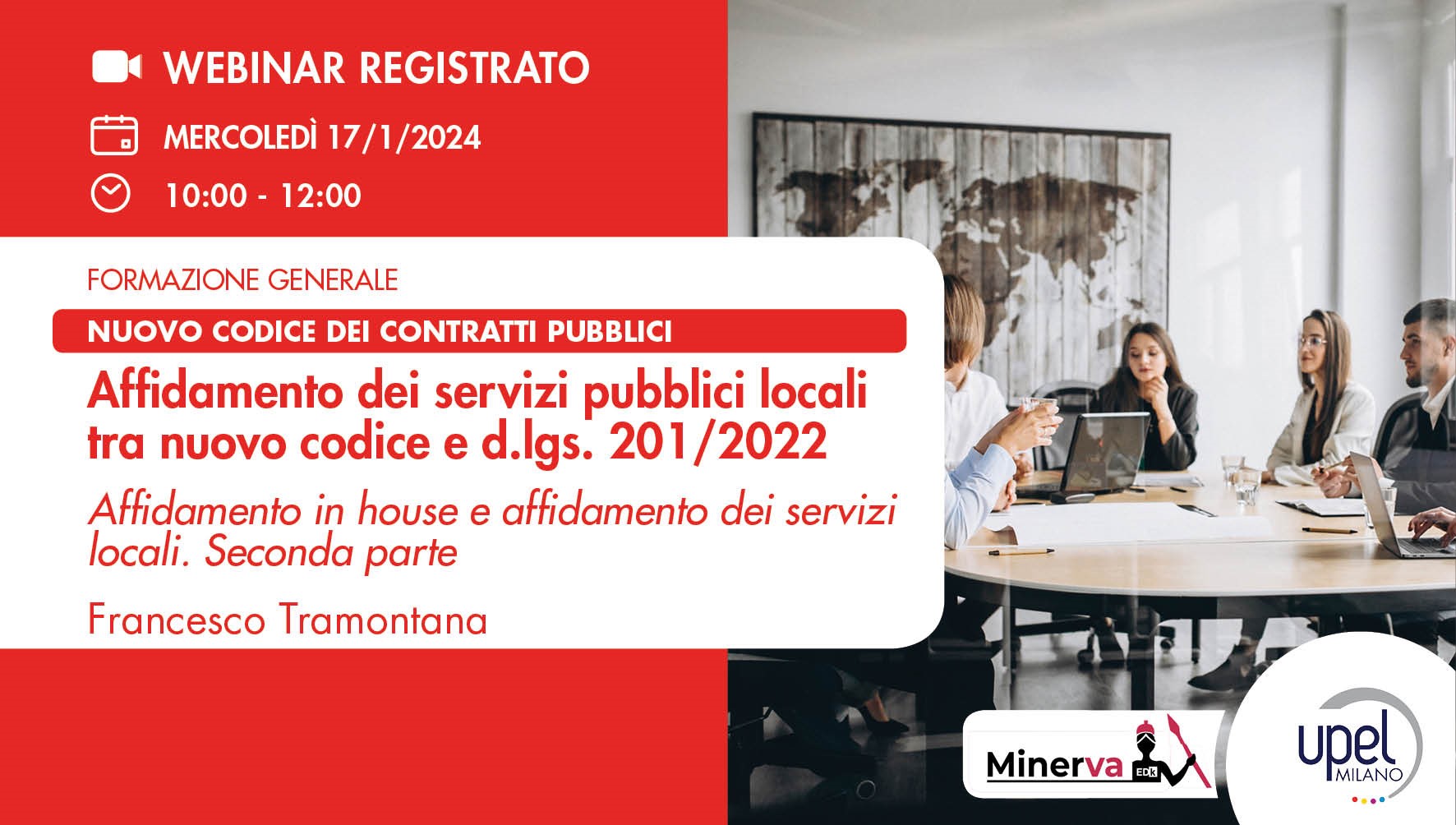 VIDEO - Il nuovo ordinamento dei servizi pubblici locali di rilevanza economica d.lgs. 23 dicembre 2022, n. 201