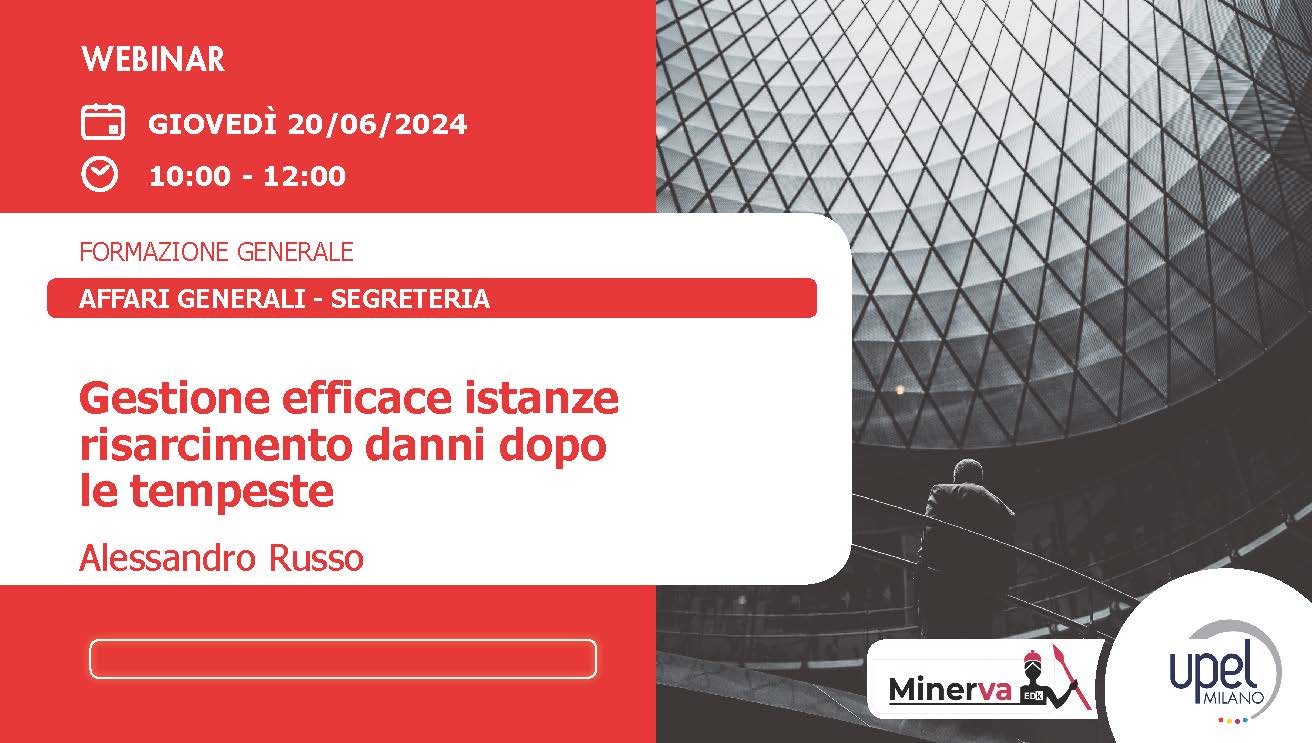 Video - Gestione efficace istanze risarcimento danni dopo le tempeste