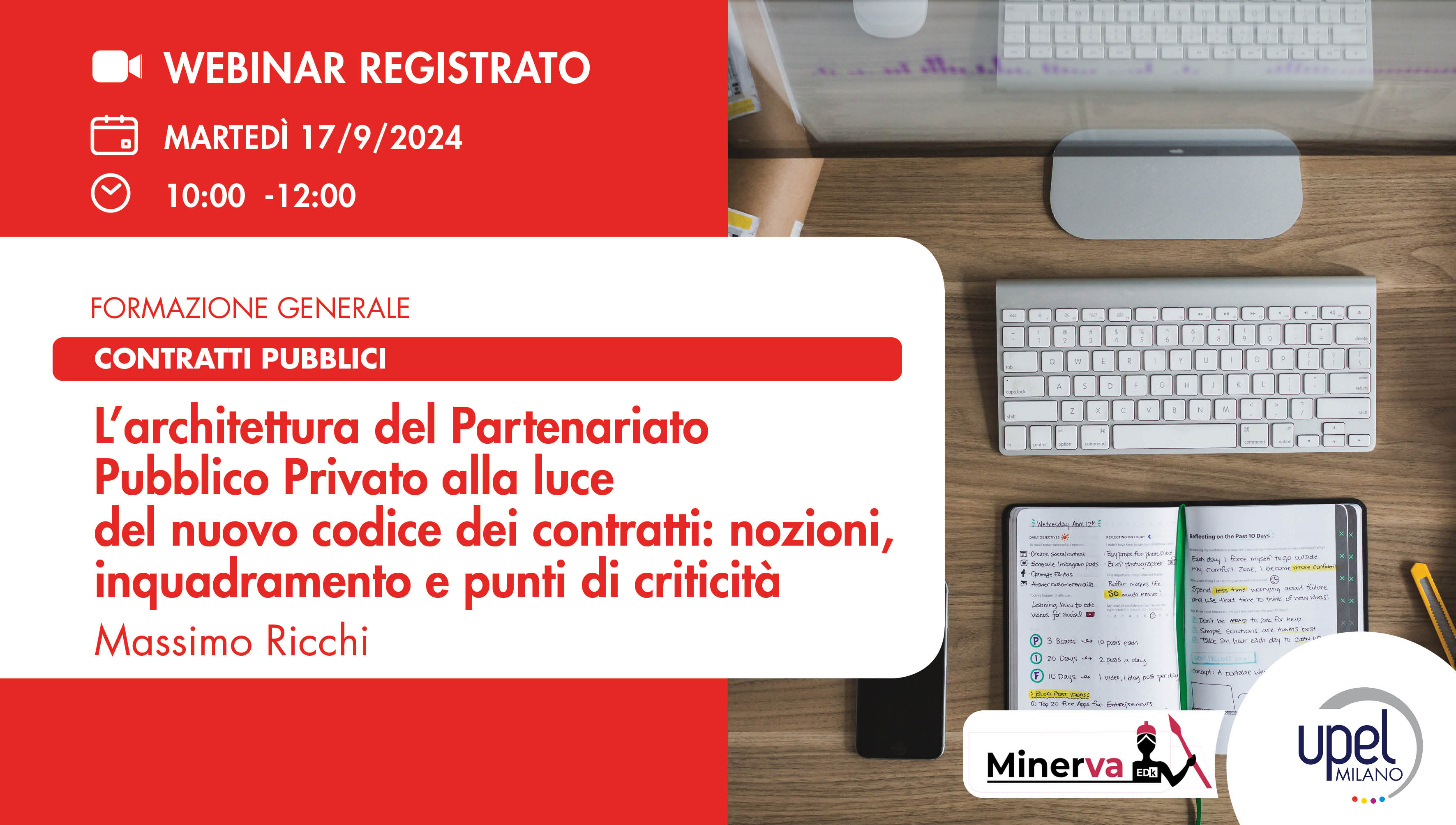 VIDEO - L’architettura del Partenariato Pubblico Privato alla luce del nuovo codice dei contratti: nozioni, inquadramento e punti di criticità