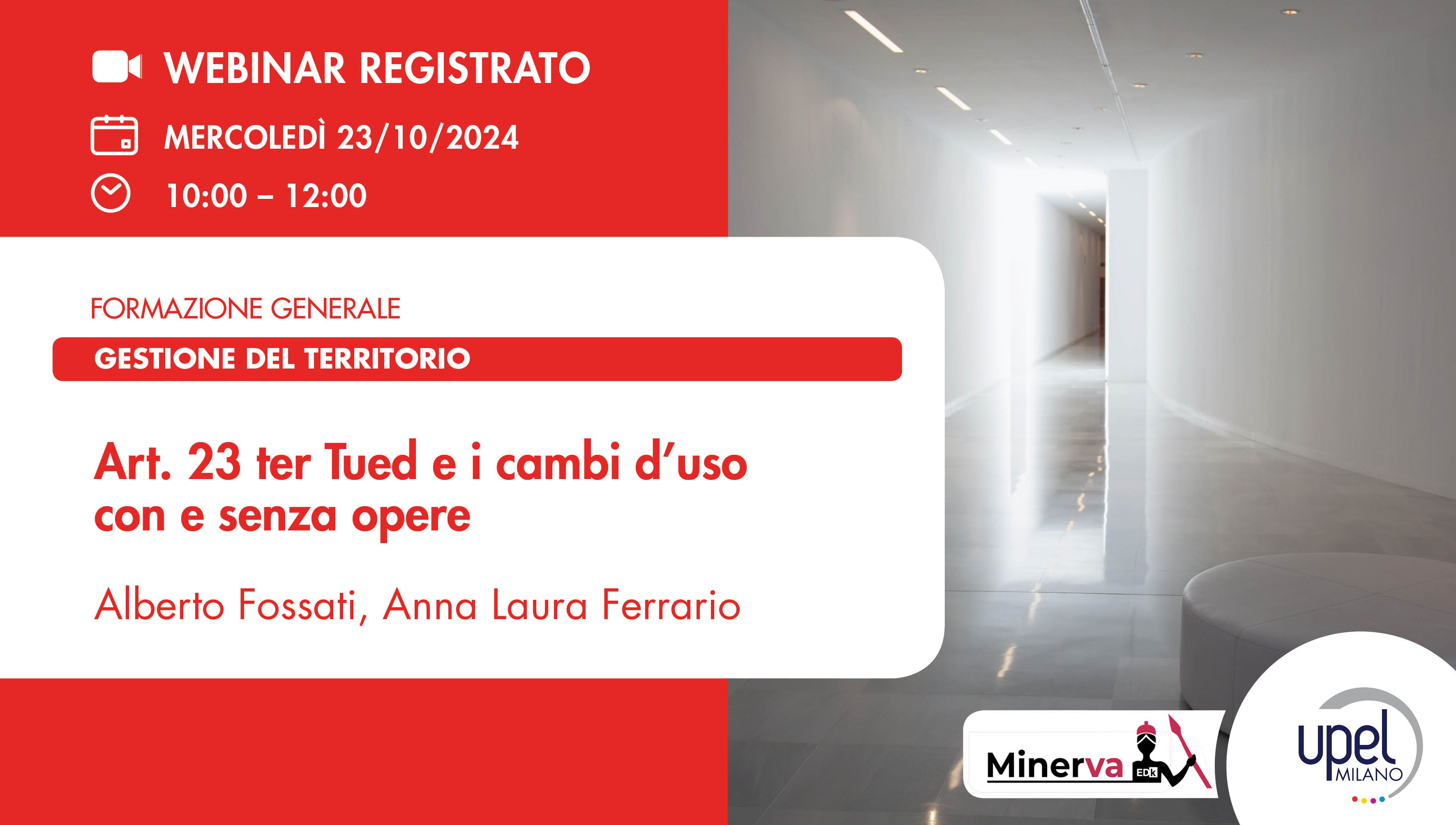 VIDEO - Art. 23 ter e i cambi d'uso con e senza opere