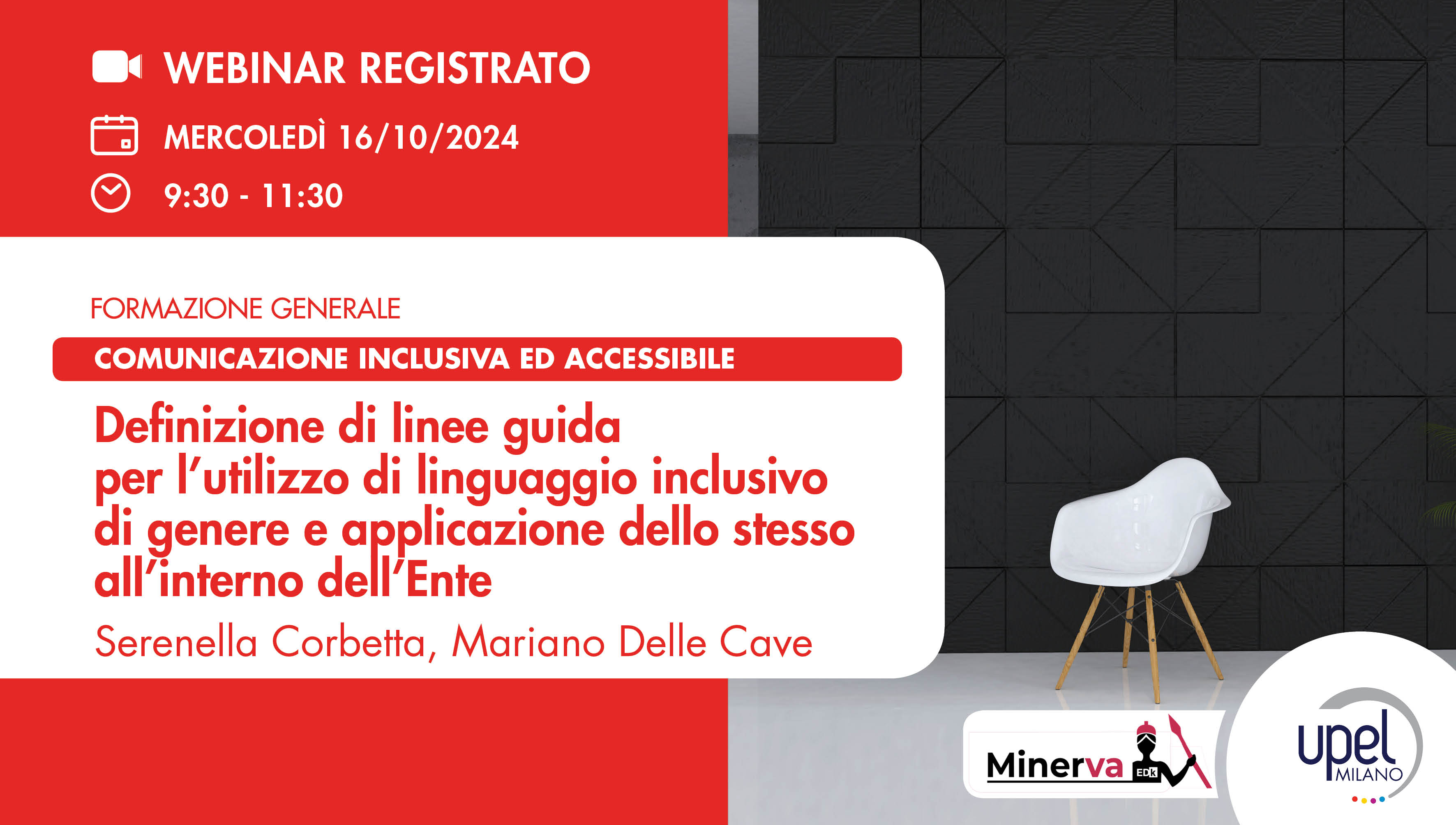 VIDEO - Definizione di linee guida per l’utilizzo di linguaggio inclusivo di genere e applicazione dello stesso all’interno dell’Ente