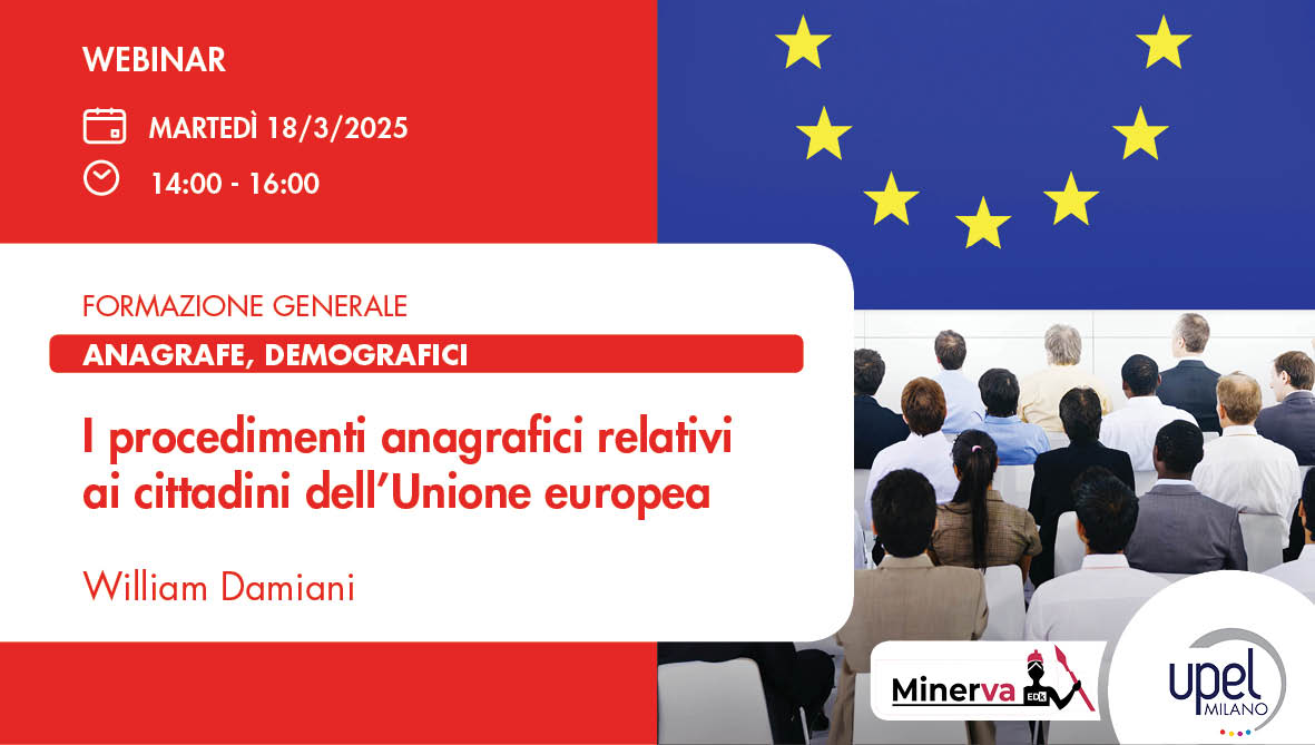 I procedimenti anagrafici relativi ai cittadini dell’Unione europea