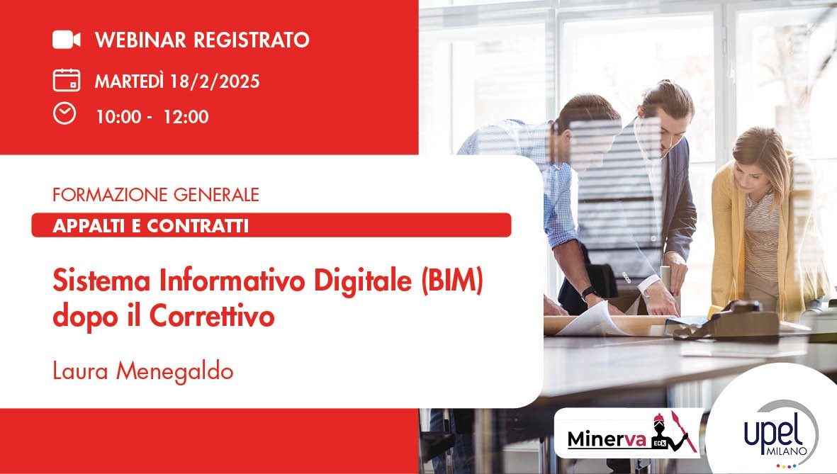VIDEO - Sistema Informativo Digitale (BIM) dopo il Correttivo