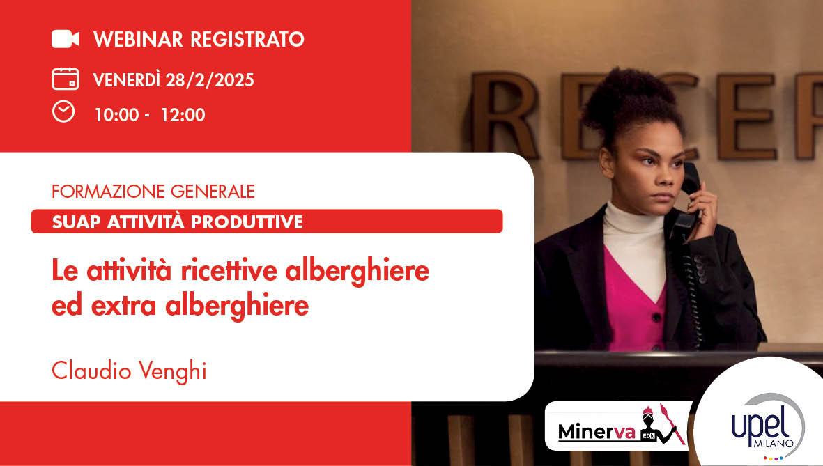 VIDEO - Le attività ricettive alberghiere ed extra alberghiere