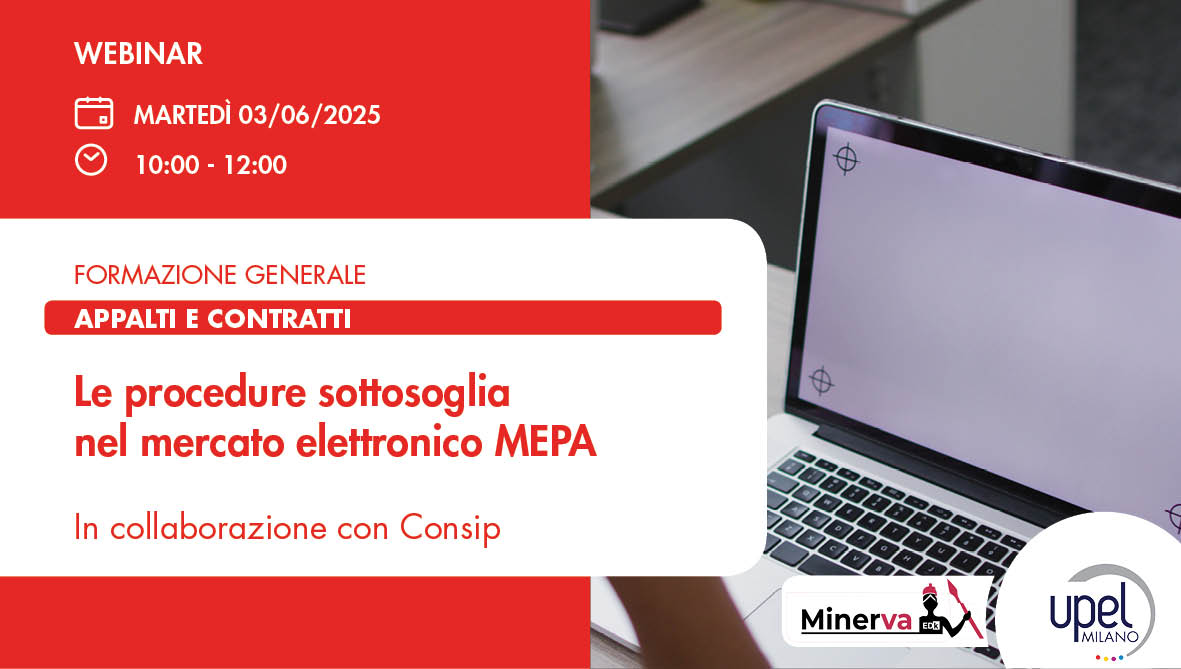 Le procedure sottosoglia nel mercato elettronico MEPA in collaborazione con Consip