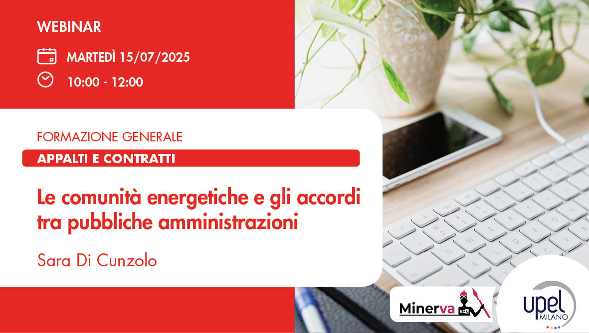 Le comunita’ energetiche e gli accordi tra pubbliche amministrazioni