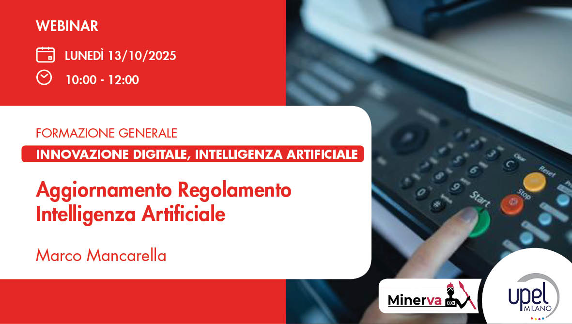 Aggiornamento Regolamento Intelligenza Artificiale