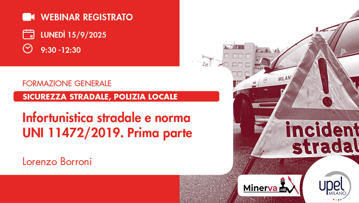 VIDEO - Infortunistica stradale e norma UNI 11472/2019 Parte I
