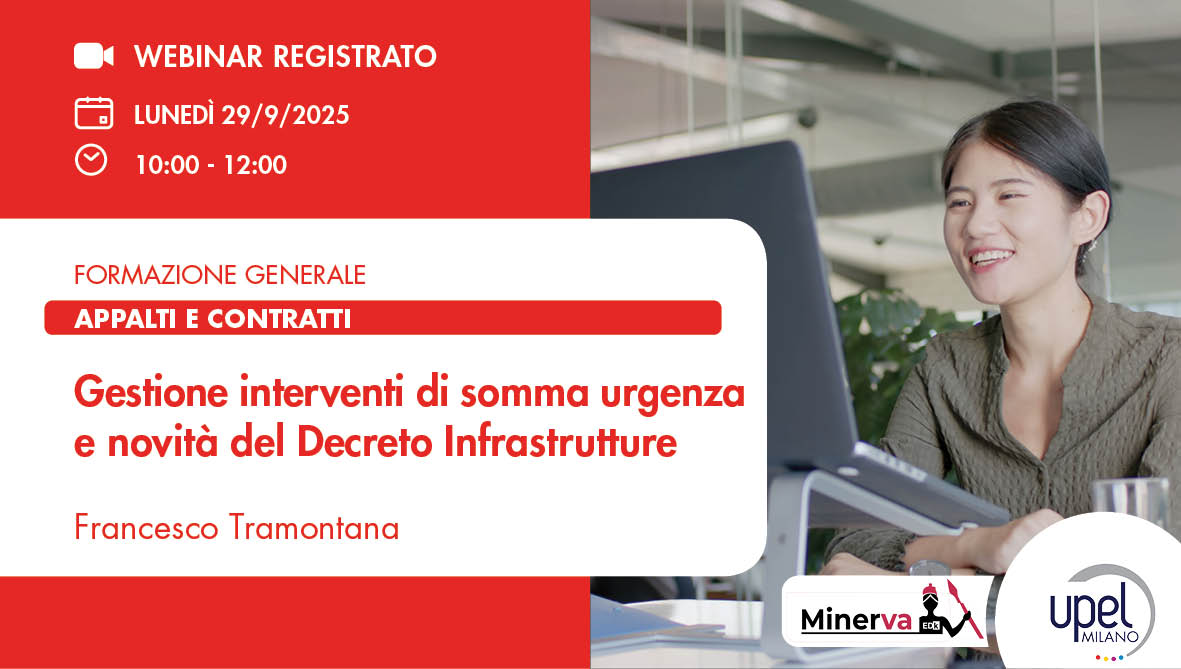 VIDEO - Gestione interventi di somma urgenza e novità del Decreto Infrastrutture