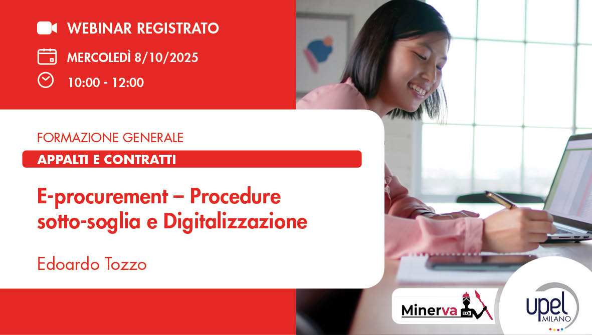VIDEO - E-procurement – Procedure sotto-soglia e Digitalizzazione