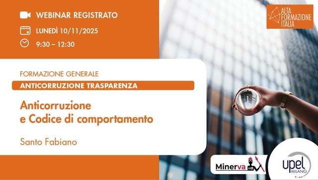 VIDEO - Anticorruzione e Codice di comportamento