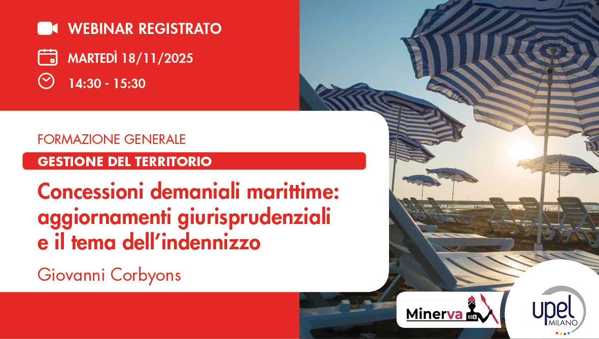 VIDEO - Concessioni demaniali marittime: aggiornamenti giurisprudenziali e il tema dell’indennizzo