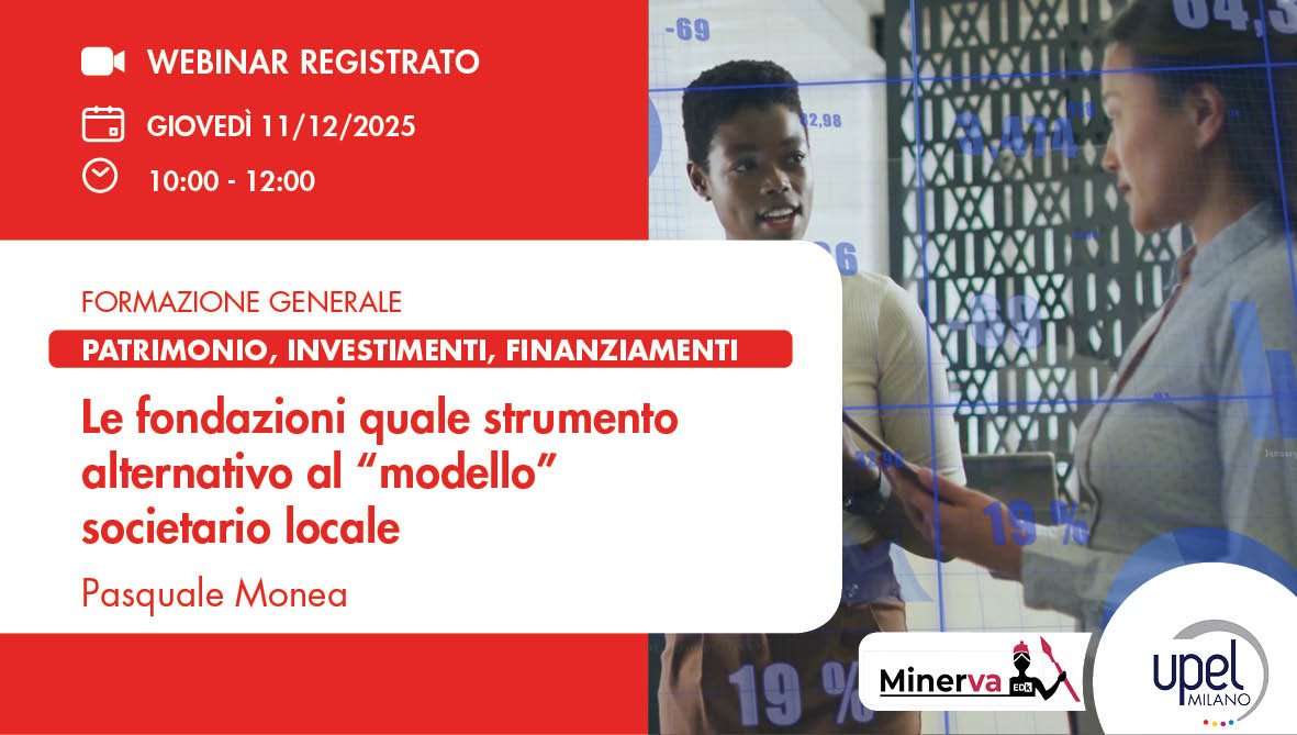 VIDEO - Le fondazioni quale strumento alternativo al “modello” societario locale