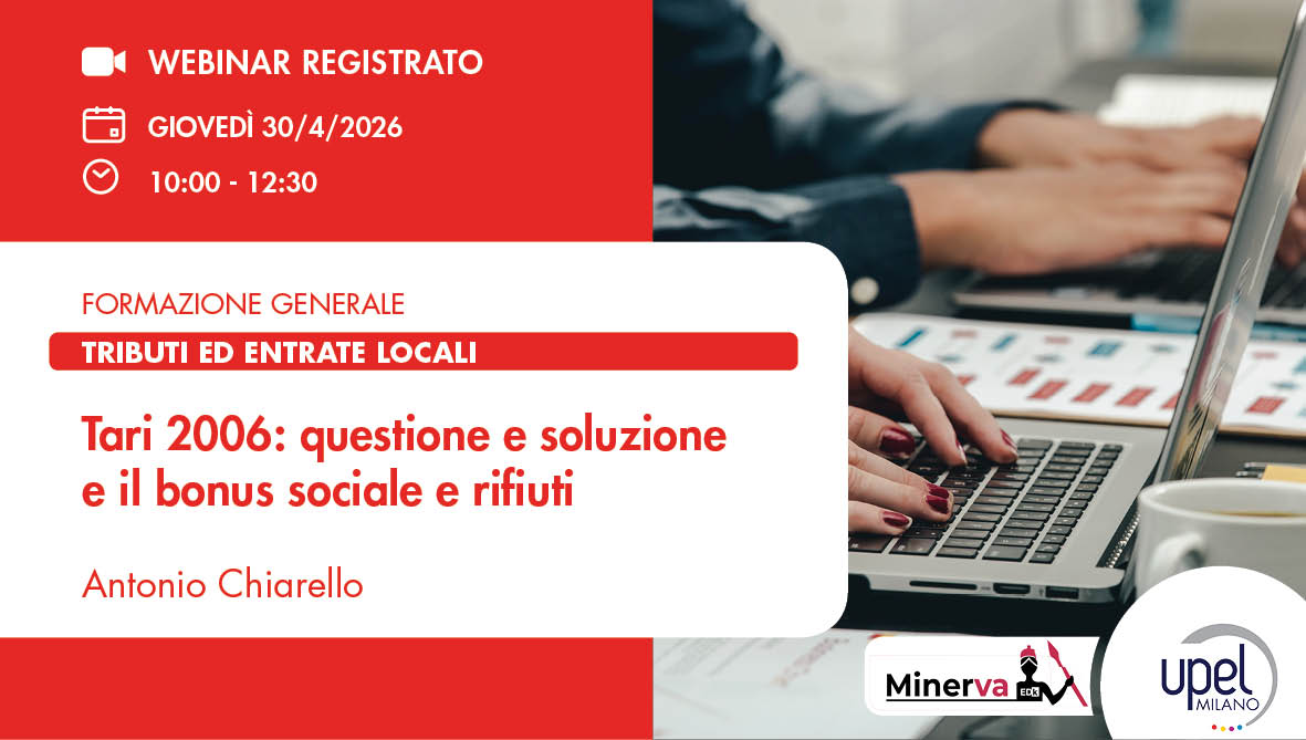VIDEO - Tari 2026: questione e soluzione e il bonus sociale e rifiuti