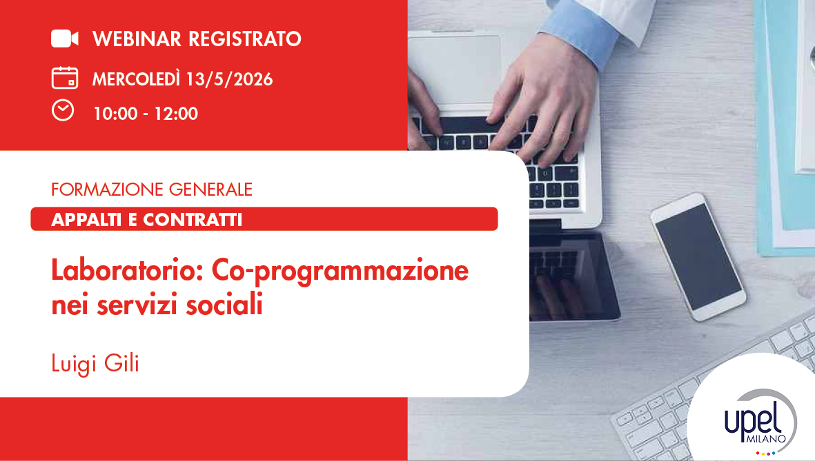 VIDEO - Laboratorio: Co-programmazione nei servizi sociali