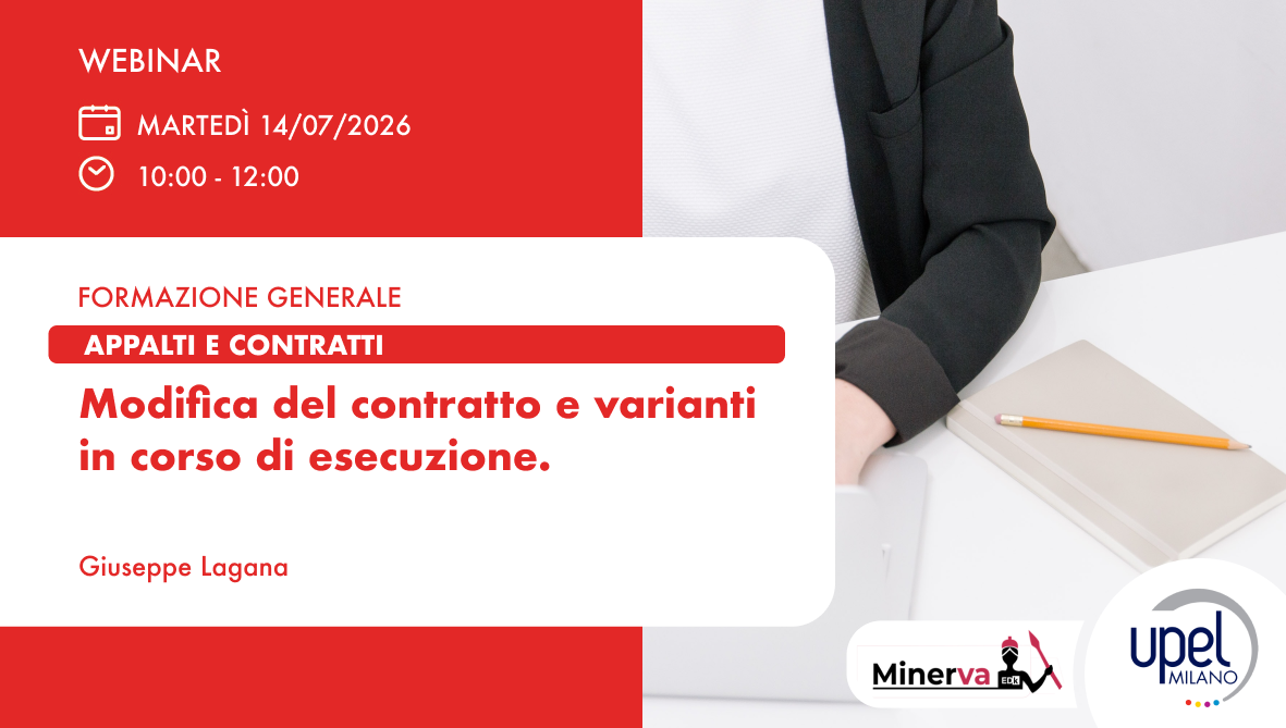 Modifica del contratto e varianti in corso di esecuzione