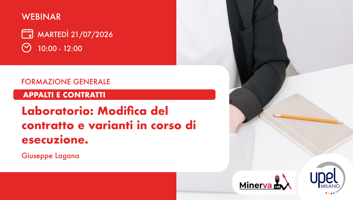 Laboratorio: Modifica del contratto e varianti in corso di esecuzione