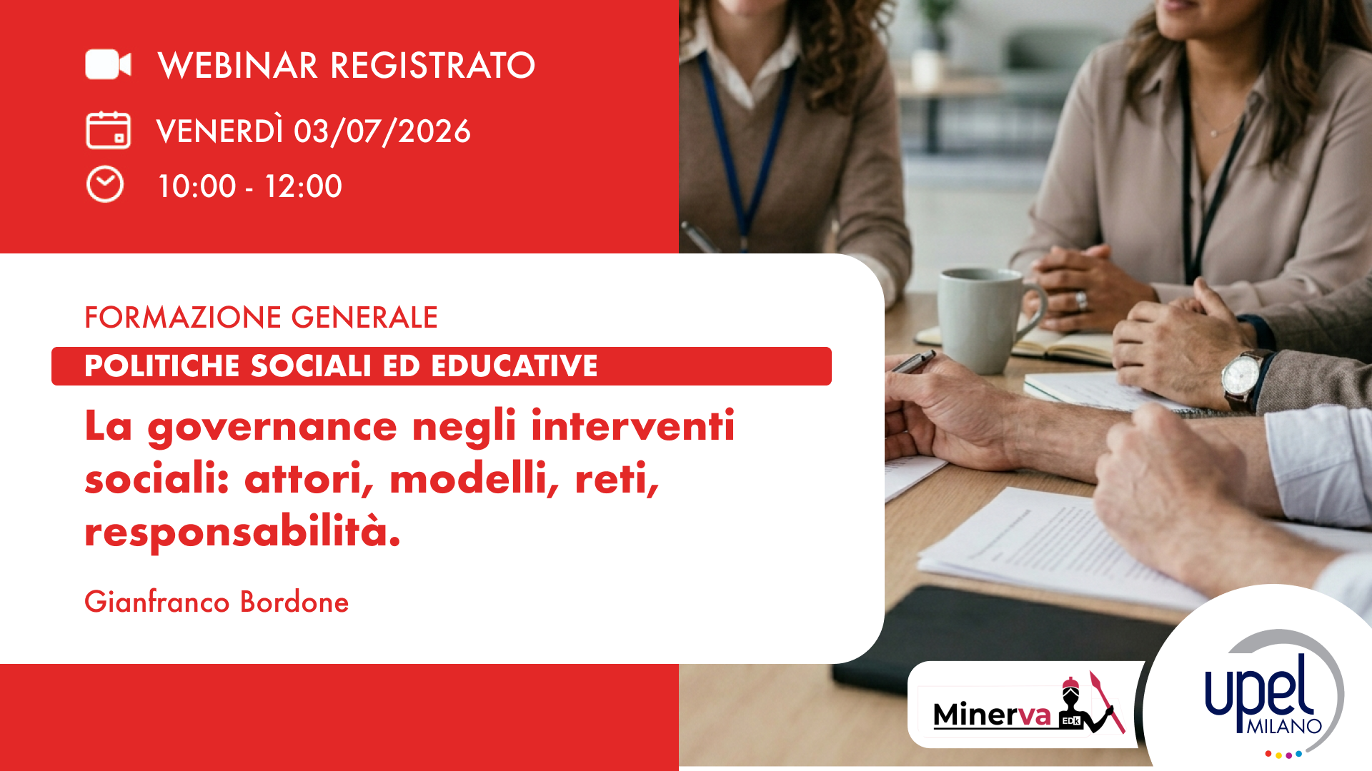 VIDEO - La governance negli interventi sociali: attori, modelli, reti, responsabilità