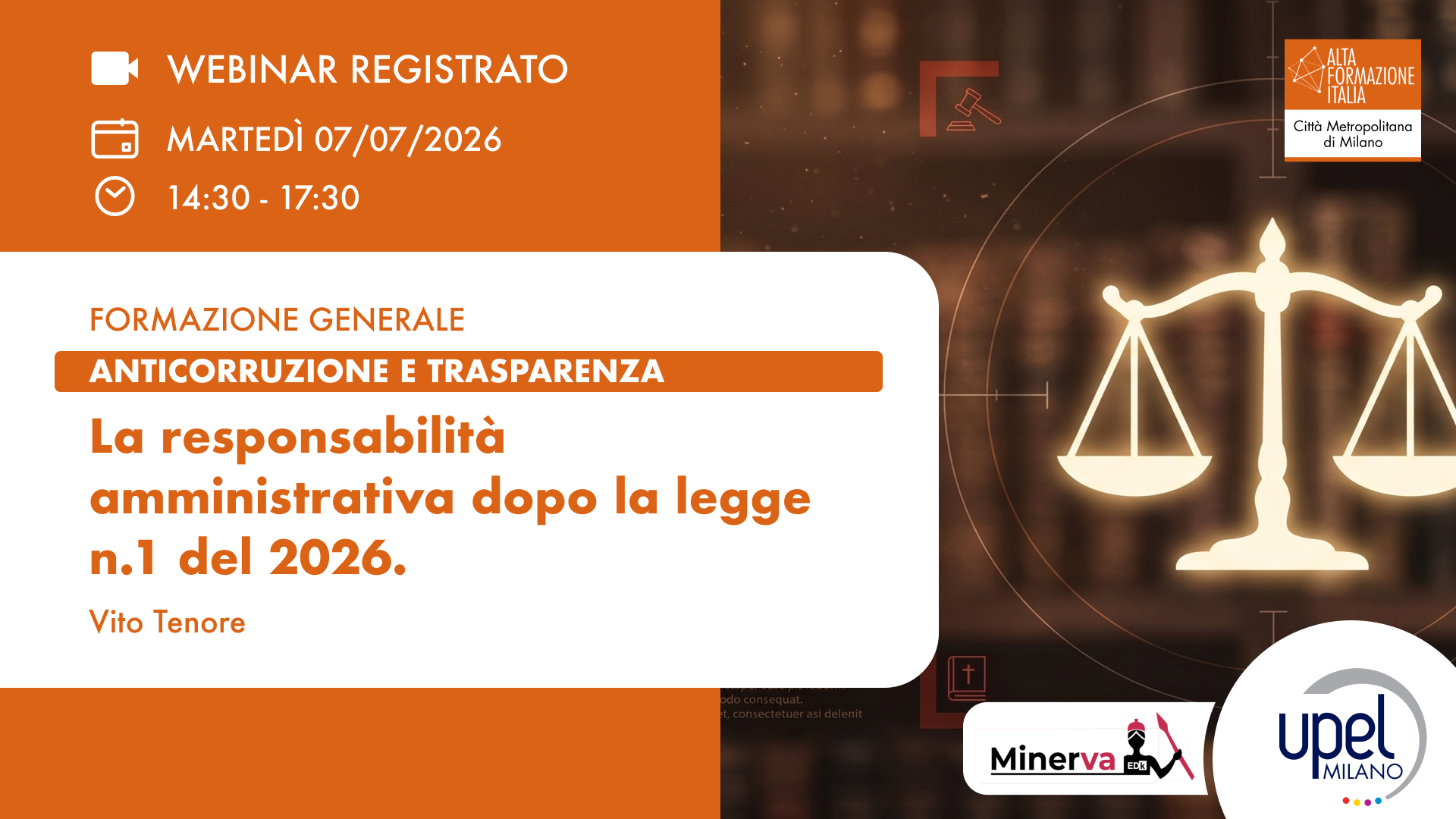 VIDEO - La responsabilità amministrativa dopo la legge n.1 del 2026