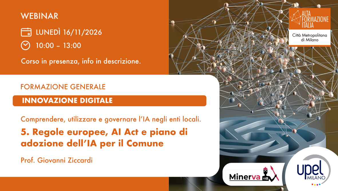 Regole europee, AI Act e piano di adozione dell’IA per il Comune