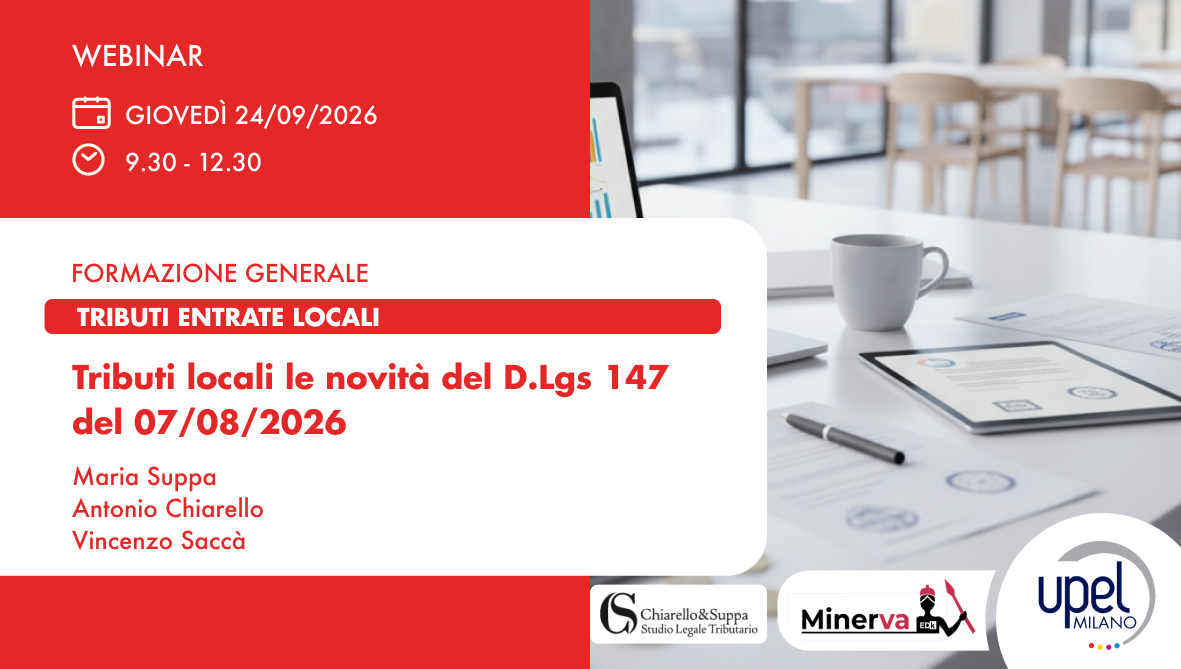 Tributi locali: le novità del D.Lgs 147 del 07/08/2026