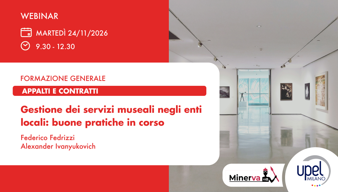 Gestione dei servizi museali negli enti locali: buone pratiche in corso