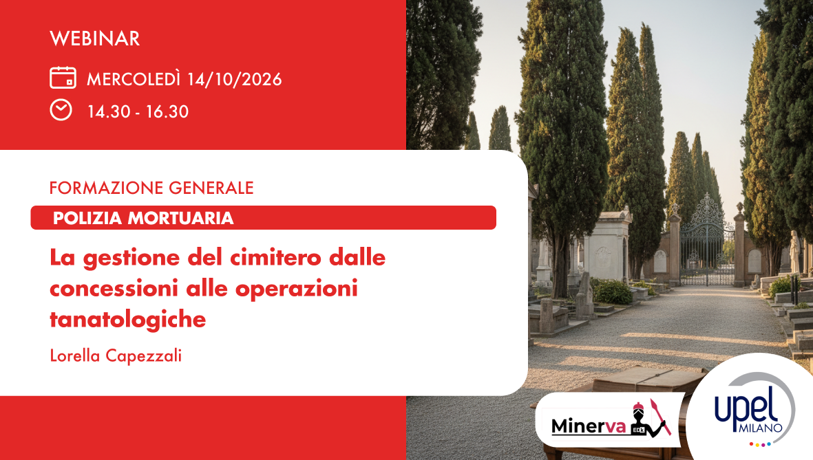 La gestione del cimitero dalle concessioni alle operazioni tanatologiche