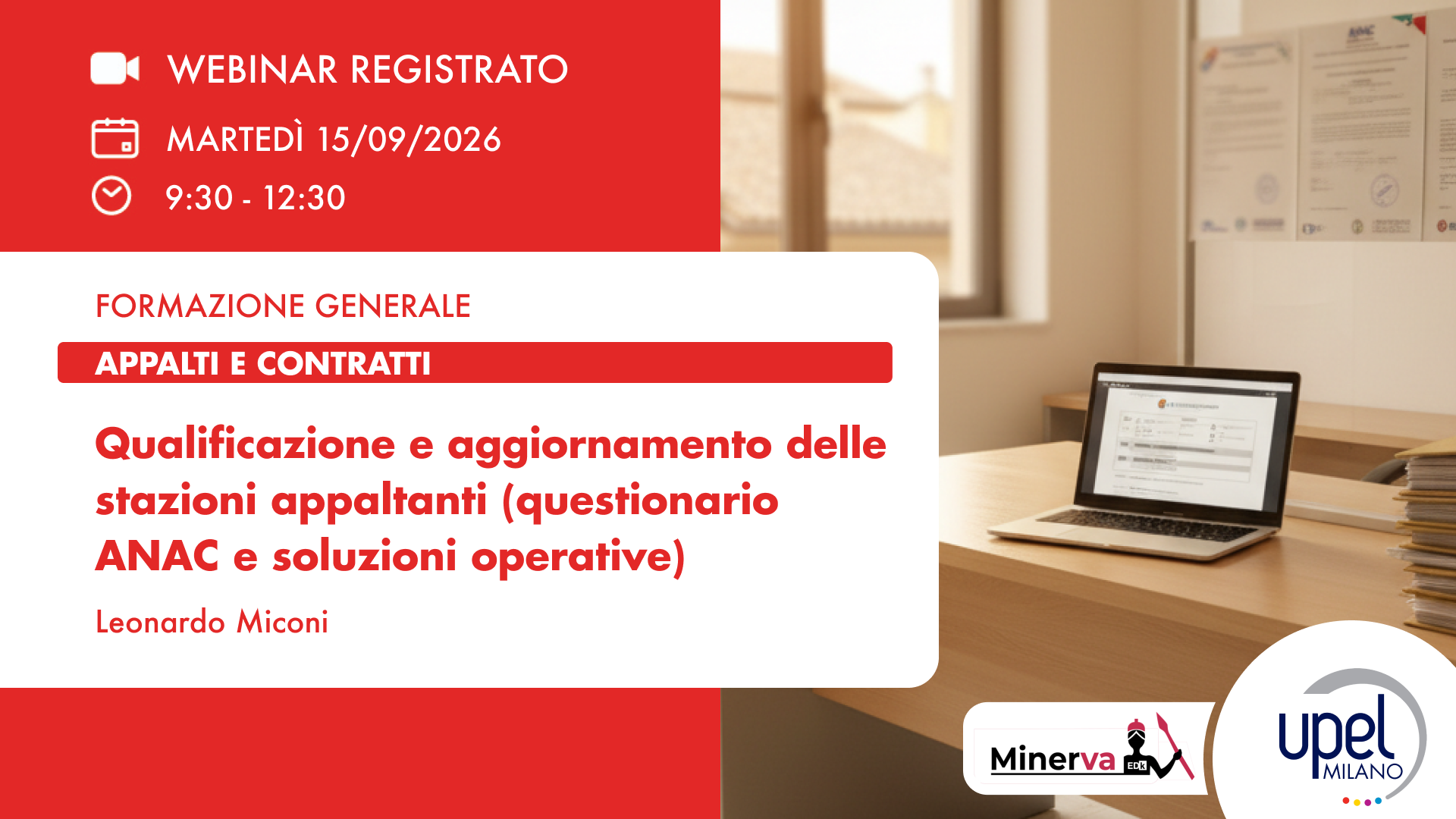 VIDEO - Qualificazione e aggiornamento delle stazioni appaltanti (questionario ANAC e soluzioni operative)