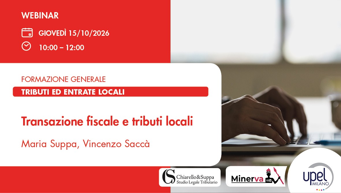Transazione fiscale e tributi locali