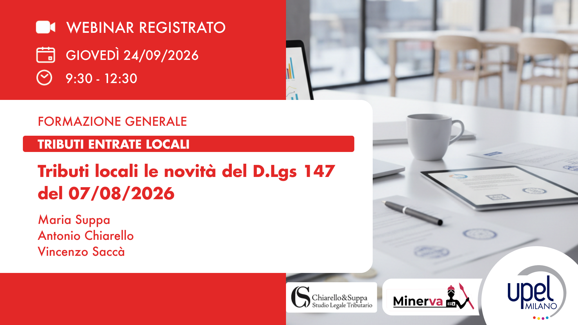 VIDEO - Tributi locali: le novità del D.Lgs 147 del 07/08/2026