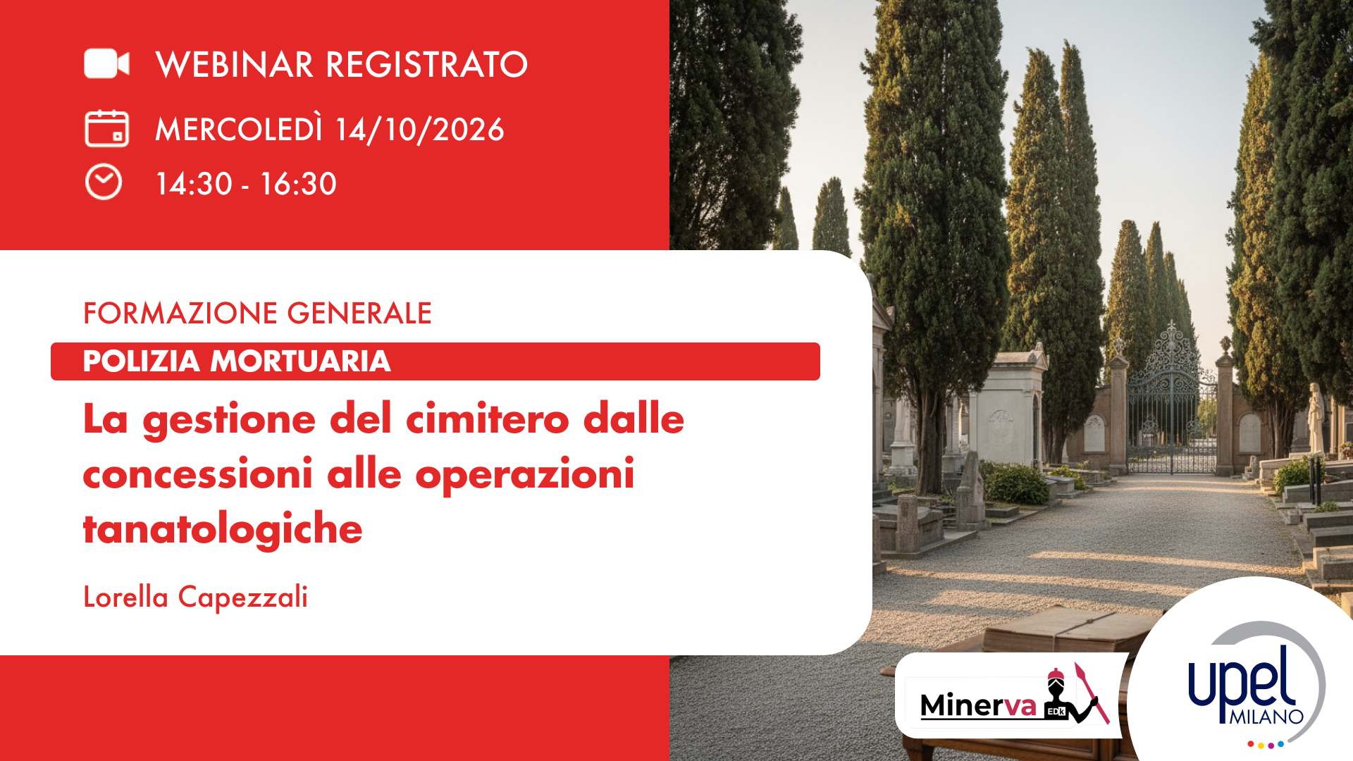 VIDEO - La gestione del cimitero dalle concessioni alle operazioni tanatologiche