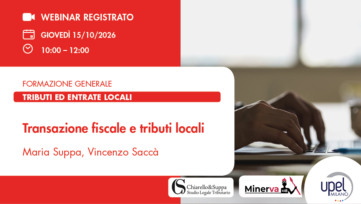 VIDEO - Transazione fiscale e tributi locali